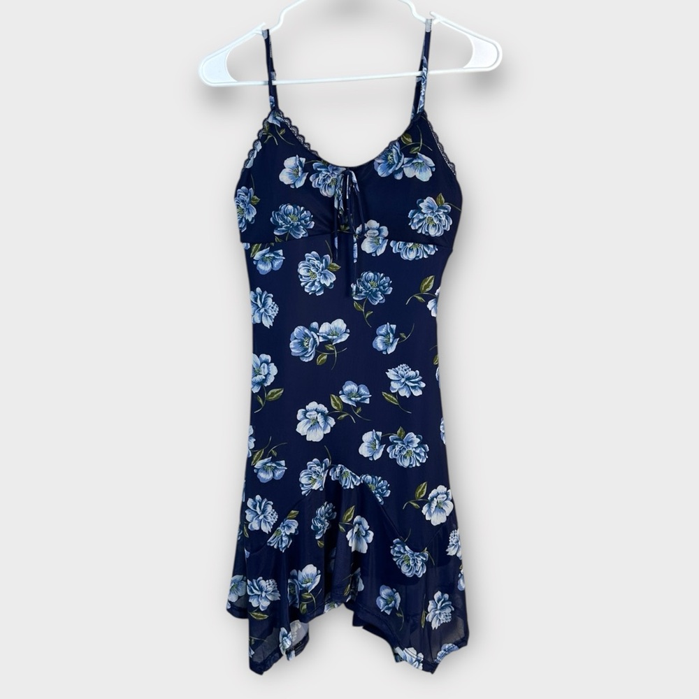Planet Heart Blue Floral Slip Dress